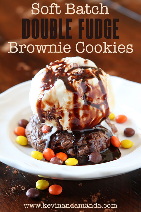 Soft Batch Peanut Butter Double Fudge Brownie Cookies. Only 6 ingredients and makes the softest, richest chocolate cookies ever!! Soft Batch Peanut Butter Double Fudge Brownie Cookies. Only 6 ingredients and makes the softest, richest chocolate cookies ever!!