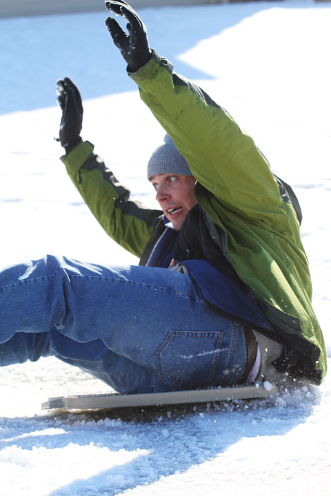 Kevin Balancing on His Sled Image of Kevin Balancing on His Sled