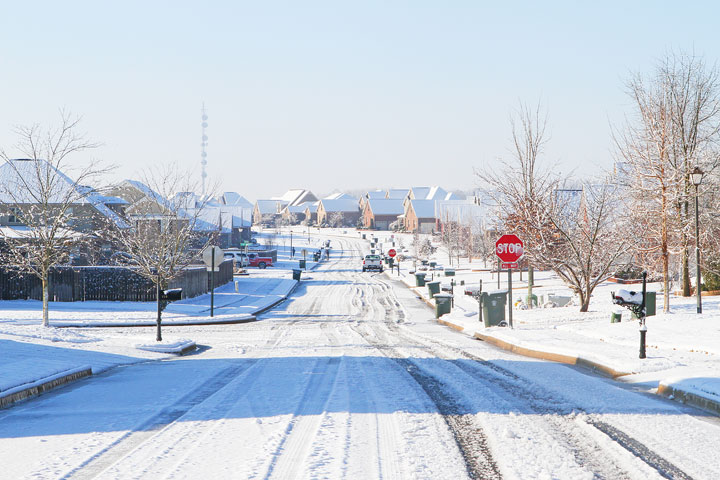 The Street on a Snow Day Image of the Street on a Snow Day