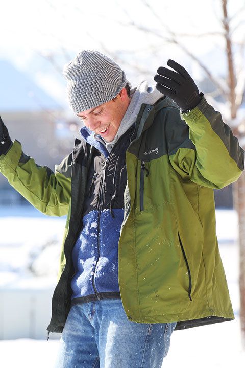 Snowball Fight Image of Kevin During our Snowball Fight