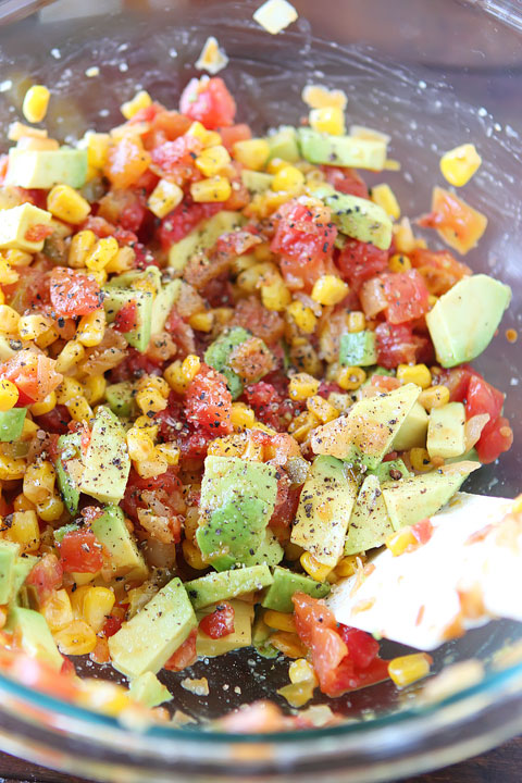 Love these Firecracker Shrimp Tacos with Avocado Corn Salsa. Fresh, spicy, and bursting with flavor!