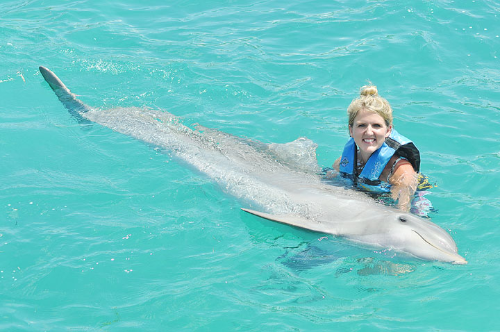 Swimming with the Dolphins in Cancun, Mexico. #travel #cancun #mexico