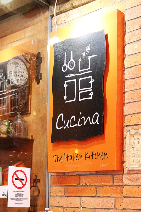 Amanda Green Bottoms' handwriting on a restaurant logo in Budapest, Hungary.