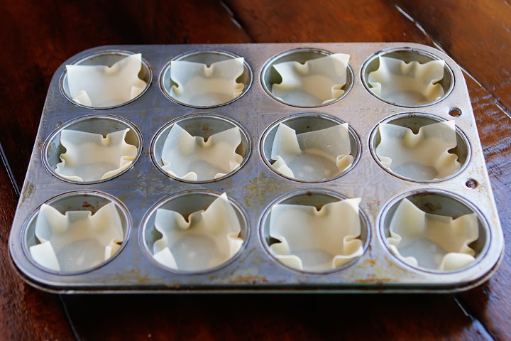 Make these fun Southwestern Chicken Cups using Wonton Wrappers in a Muffin Tin! Great for using up leftover rotisserie chicken or boneless, skinless chicken breasts.