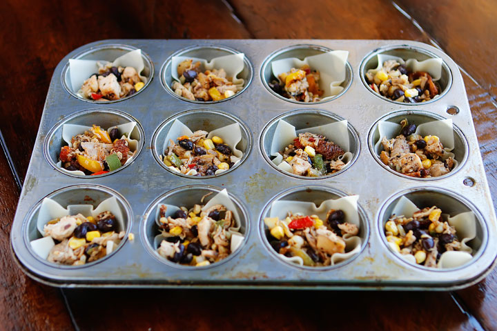 Make these fun Southwestern Chicken Cups using Wonton Wrappers in a Muffin Tin! Great for using up leftover rotisserie chicken or boneless, skinless chicken breasts.
