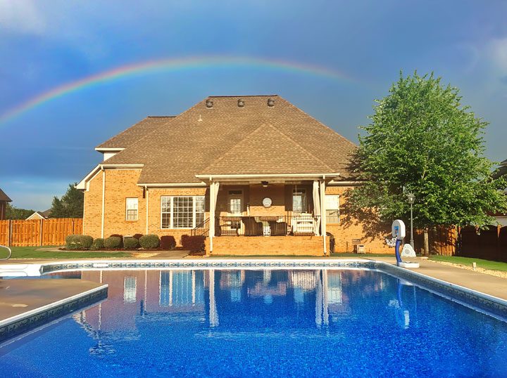 Backyard Rainbow Image of Our Backyard Rainbow