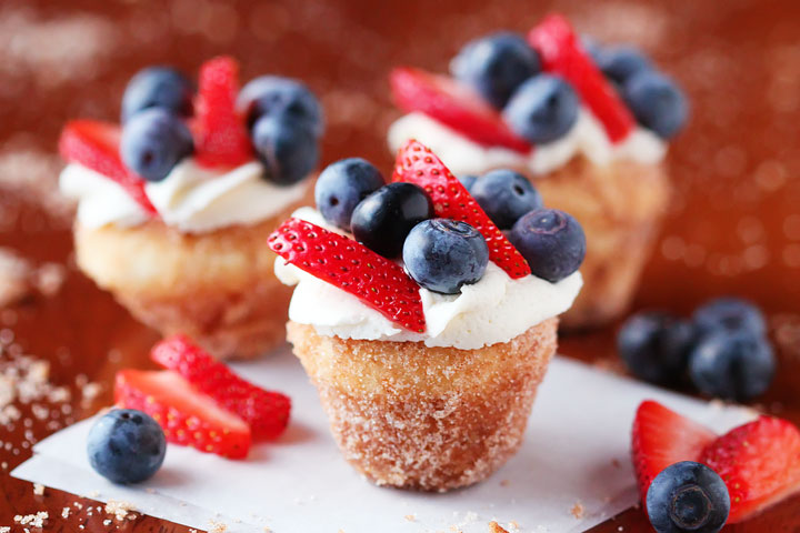 Image of Strawberry Shortcake Doughnut Muffins