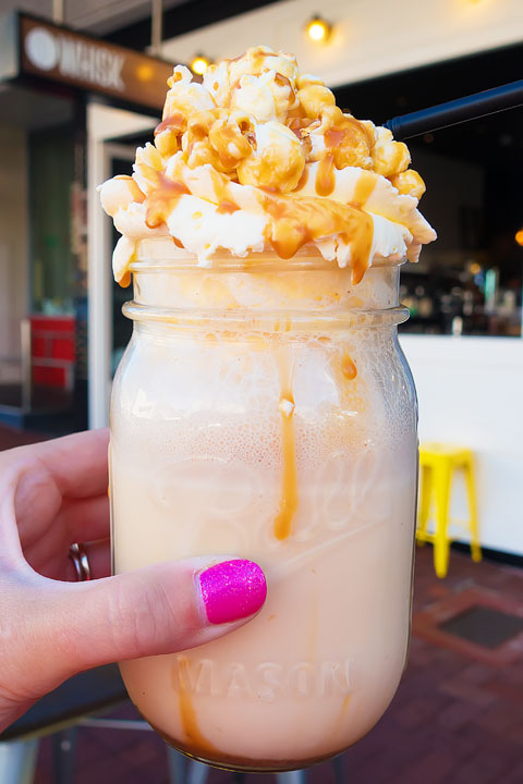 Salted Caramel Popcorn Milkshake Image of a Milkshake from Perth, Australia