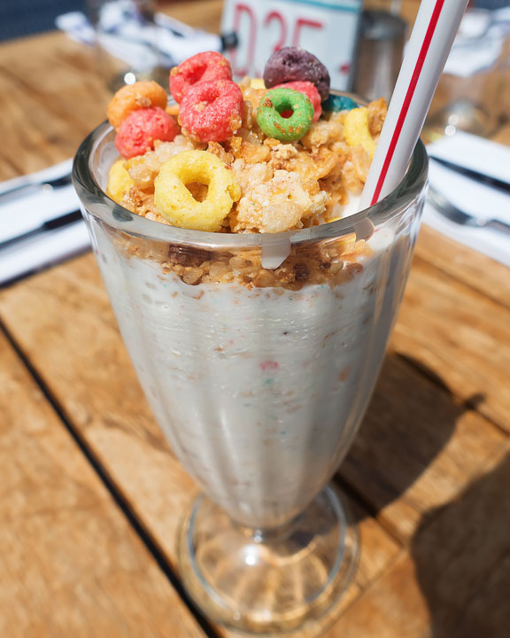 Cereal Milkshake Image of a Cereal Milkshake from Proof Canteen