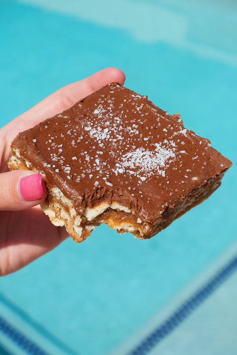 Giant Chocolate Saltine Cracker Toffee Bar Image of a Giant Chocolate Saltine Cracker Toffee Bar