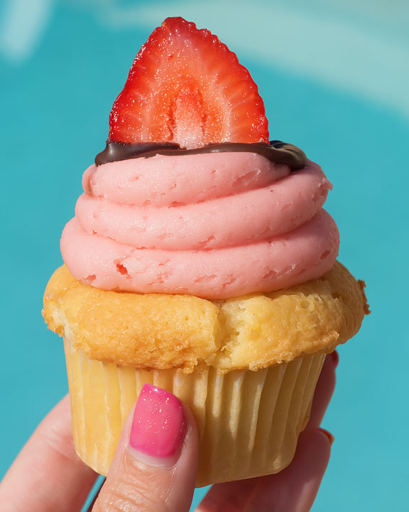 Strawberry Shortcake Cupcake Image of a Strawberry Shortcake Cupcake