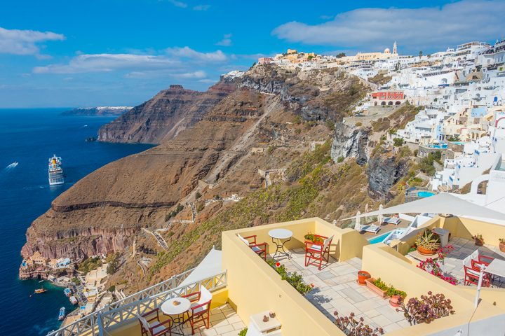The Santorini Mountainside Image of the Santorini Mountainside