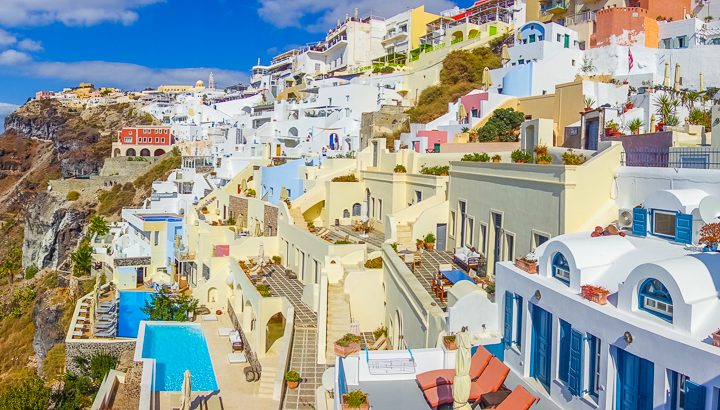 Buildings in Santorini Image of Buildings in Santorini