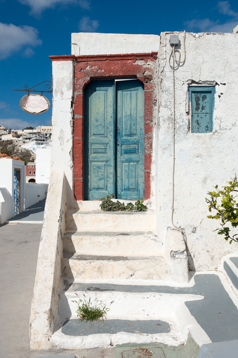 Santorini, Greece Image of an old Door in Santorini, Greece