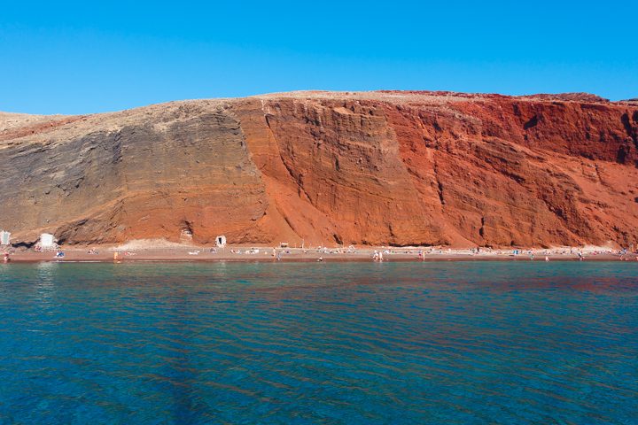 Santorini's Famous Red Beach Image of Santorini's Famous Red Beach