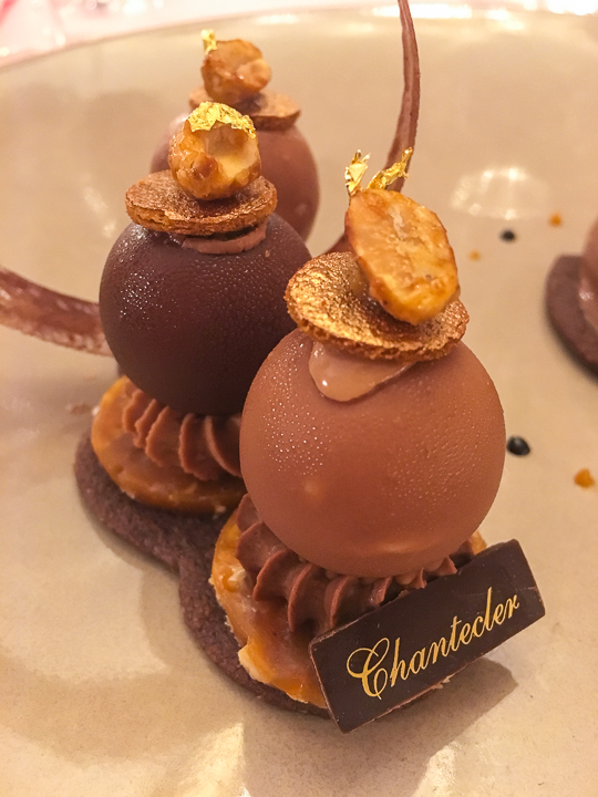 Dinner at Le Chantecler, 2-Michelin Star restaurant at Le Negresco Hotel, Nice, France.
