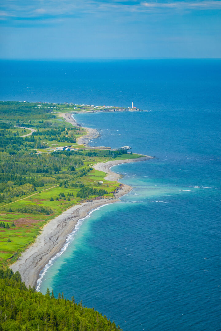 View of lighthouse from Mount Alban observation tower